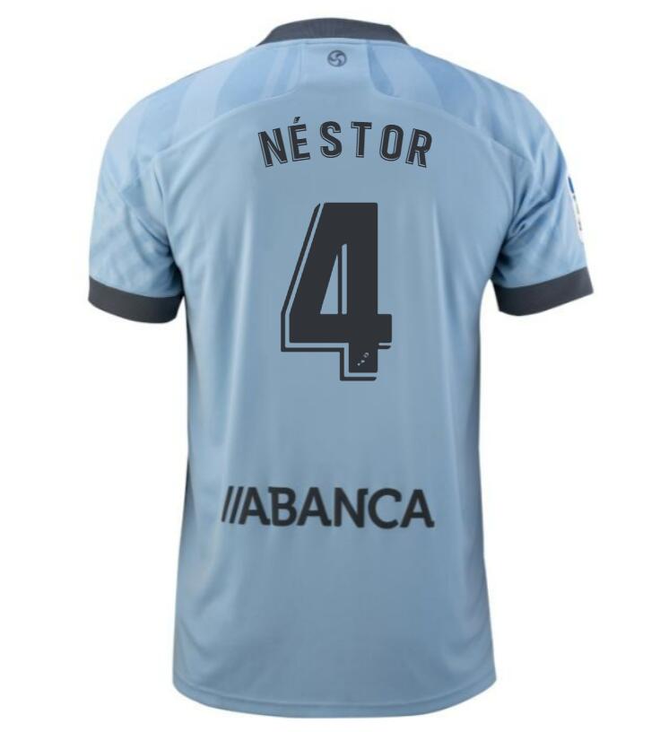 2021/22 Celta de Vigo Home Kit Soccer Jersey with Néstor Araujo 4 printing